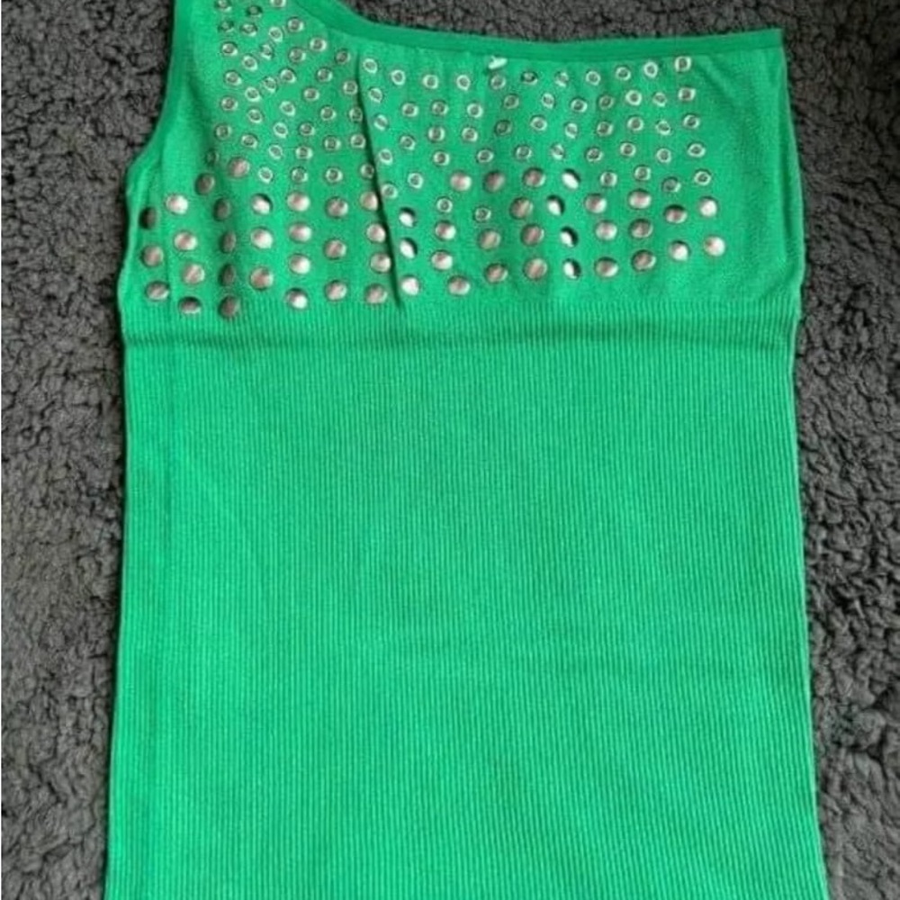 Green Studded Women's Top